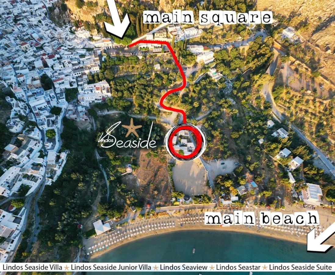 Lindos Seaview Apartment Bagian luar foto